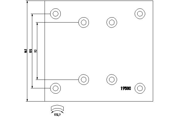 Set garnituri de frictiune, frana tambur MB72731S7115 DON