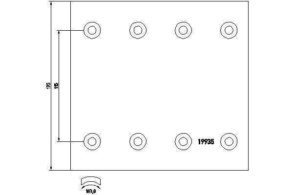 Set garnituri de frictiune, frana tambur RN1011S7115 DON