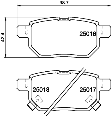 Set placute frana,frana disc PCP1430 DON