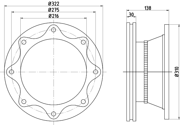 Disc frana CVD540 DON