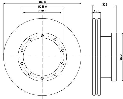 Disc frana CVD552 DON