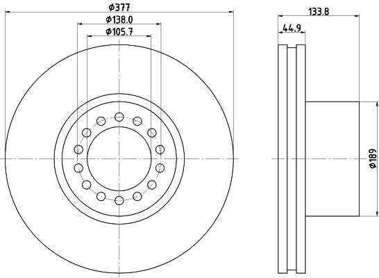 Disc frana CVD559 DON