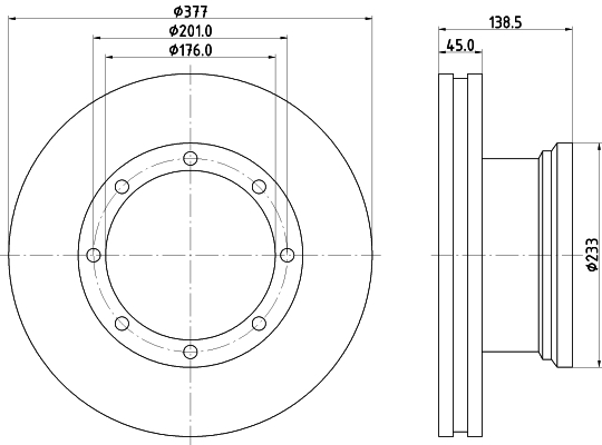 Disc frana CVD560 DON