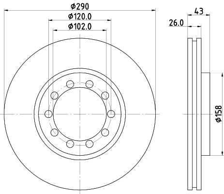 Disc frana PCD22222 DON