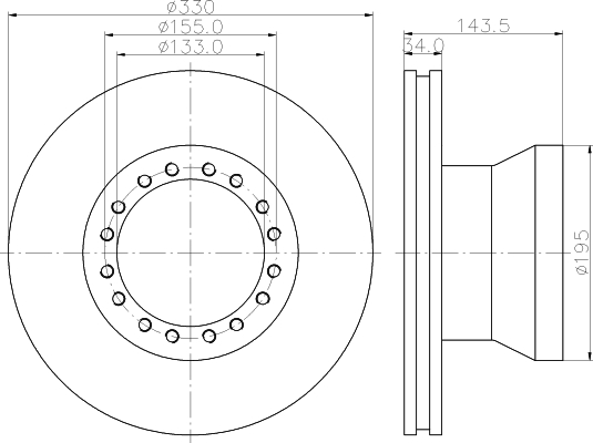 Disc frana CVD590 DON