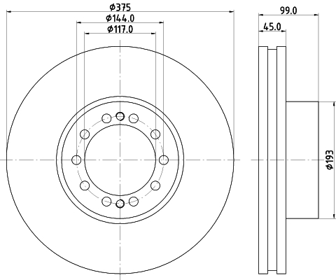 Disc frana CVD588 DON