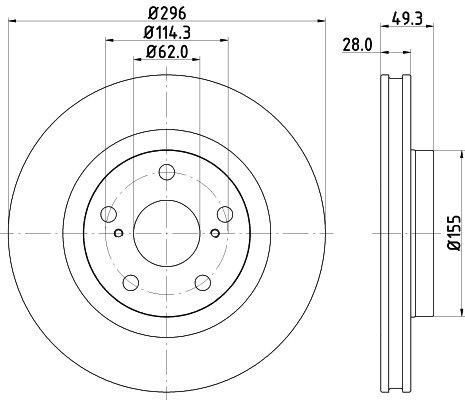 Disc frana PCD12492 DON