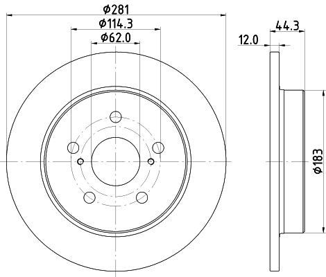 Disc frana PCD19812 DON