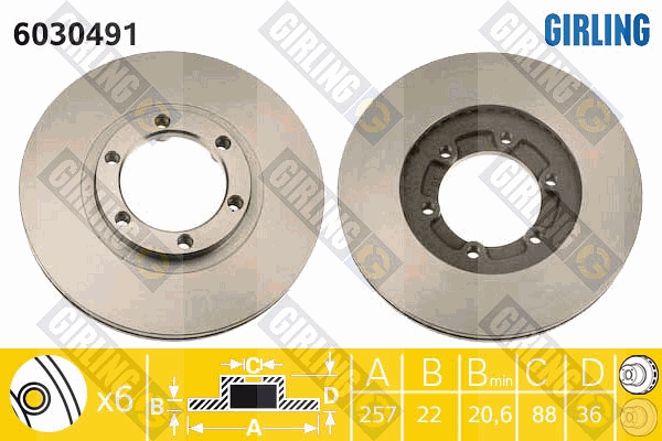 Disc frana 6030491 GIRLING