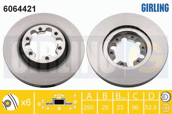 Disc frana 6064421 GIRLING
