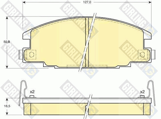 Set placute frana,frana disc 6108709 GIRLING