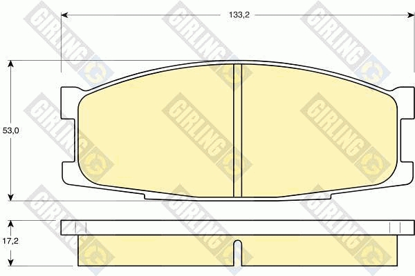 Set placute frana,frana disc 6110229 GIRLING