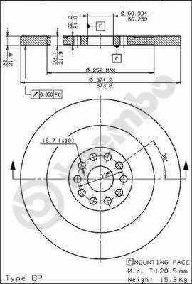 Disc frana 44001 AP