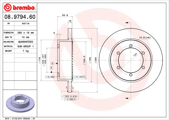 Disc frana 44114 AP