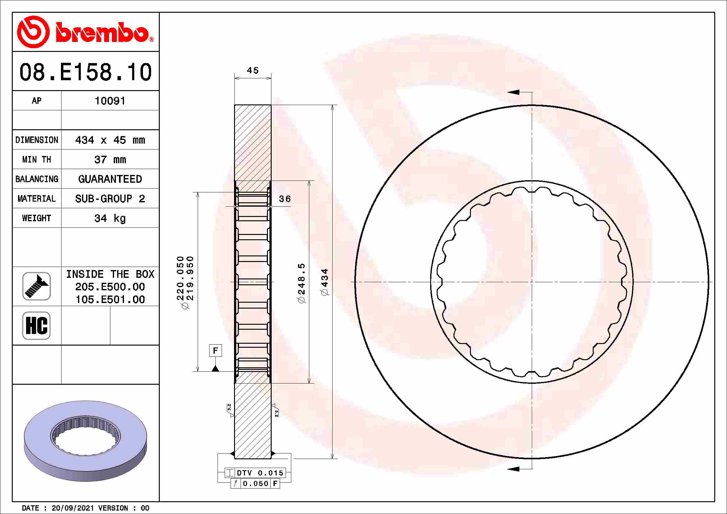 Disc frana 10091 AP