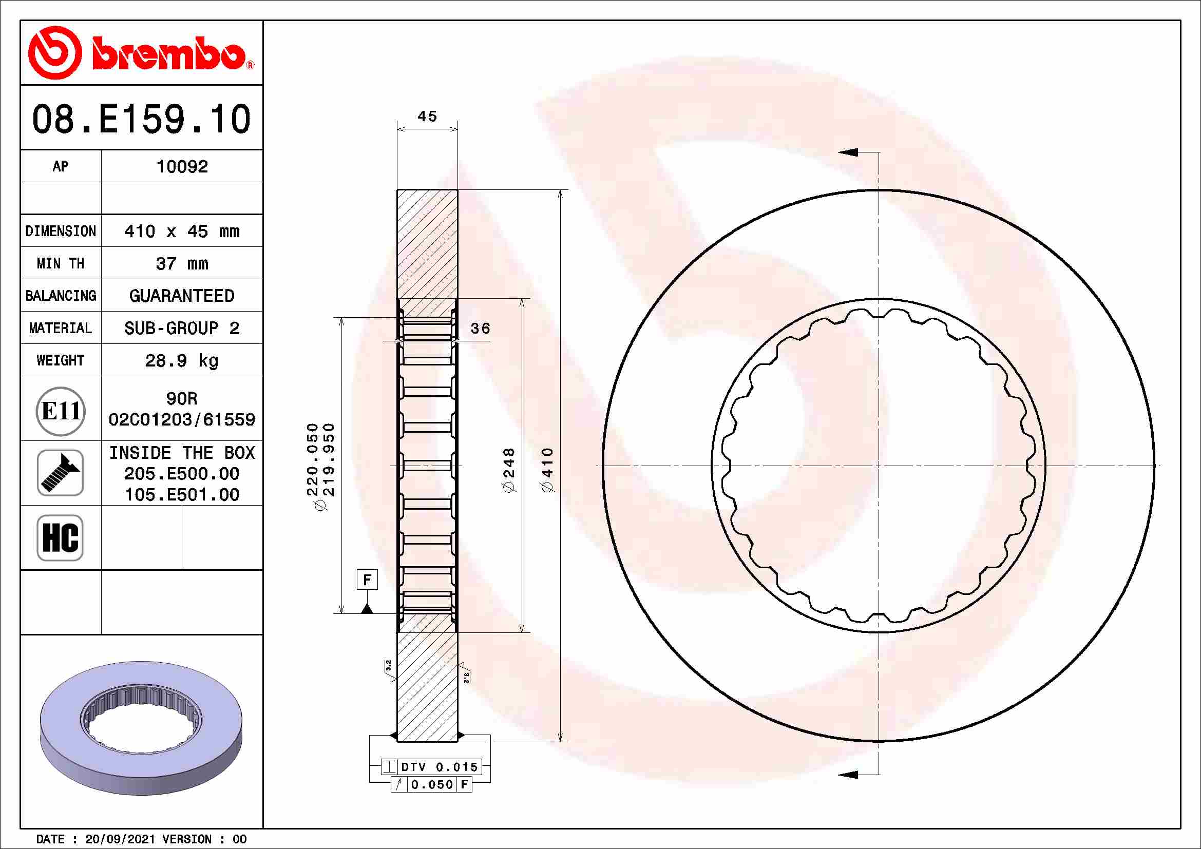 Disc frana 10092 AP