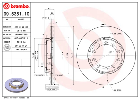Disc frana 44010 AP