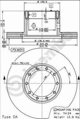 Disc frana 44013 AP