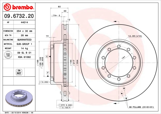 Disc frana 44014 AP