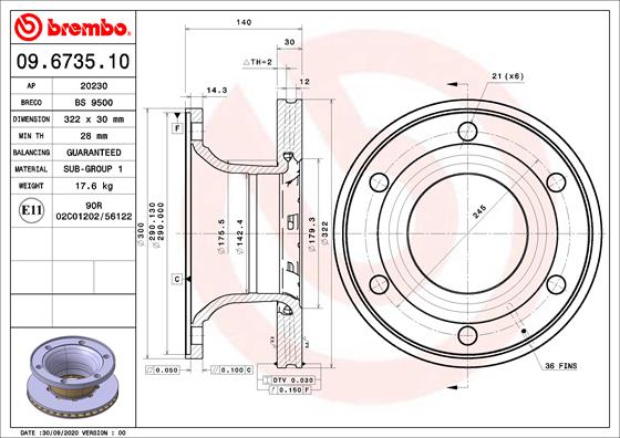 Disc frana 20230 AP