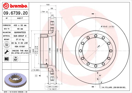 Disc frana 44017 AP