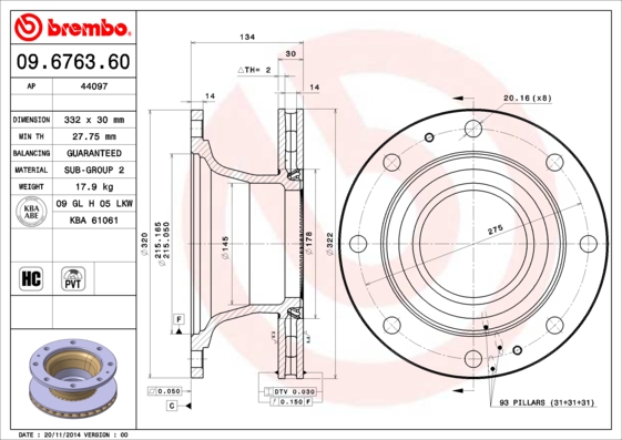 Disc frana 44097 AP