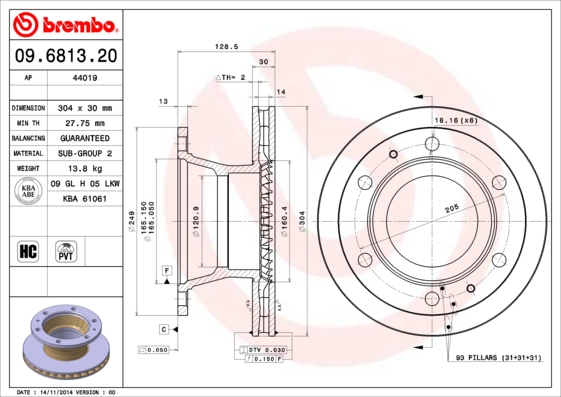 Disc frana 44019 AP