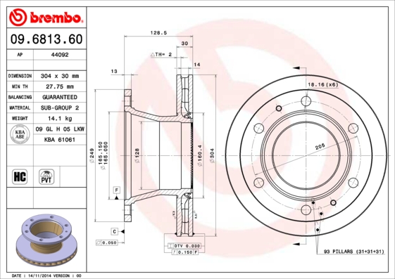 Disc frana 44092 AP