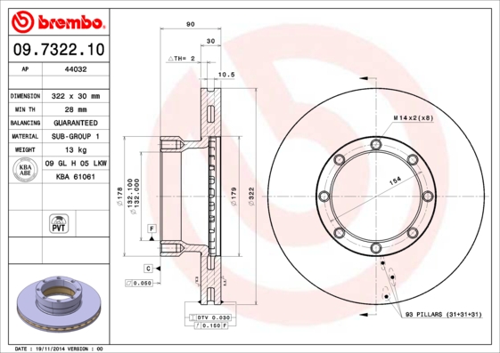 Disc frana 44032 AP