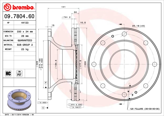 Disc frana 44123 AP