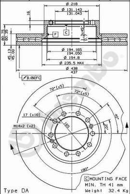 Disc frana 44043 AP