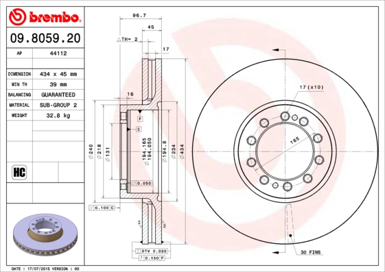 Disc frana 44112 AP