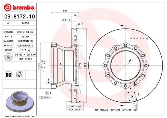 Disc frana 44055 AP