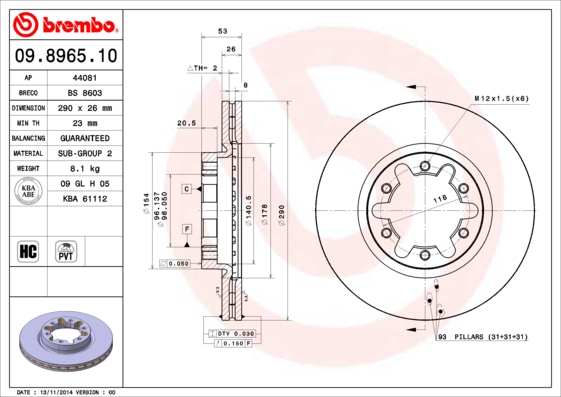 Disc frana 44081 AP