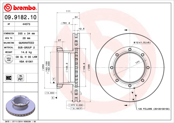 Disc frana 44073 AP
