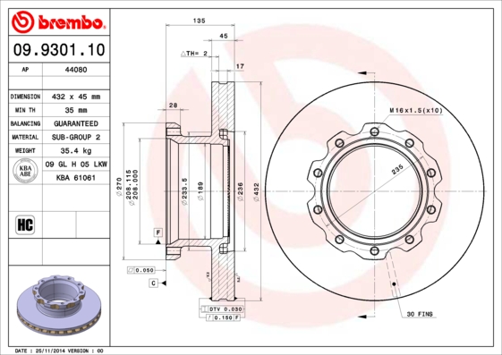 Disc frana 44080 AP