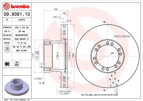 Disc frana 44079 AP