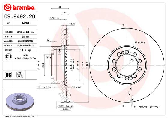 Disc frana 44084 AP