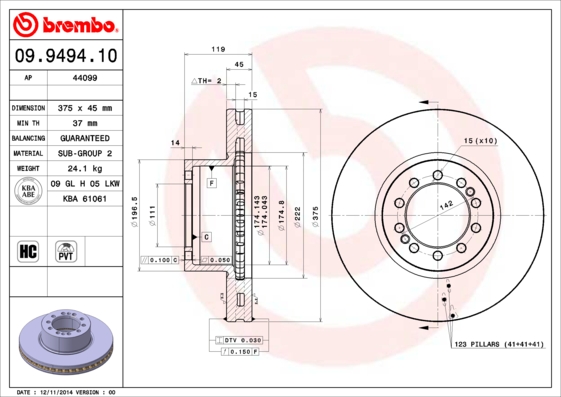 Disc frana 44099 AP