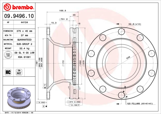 Disc frana 44104 AP