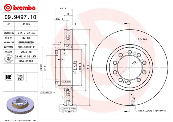 Disc frana 44105 AP