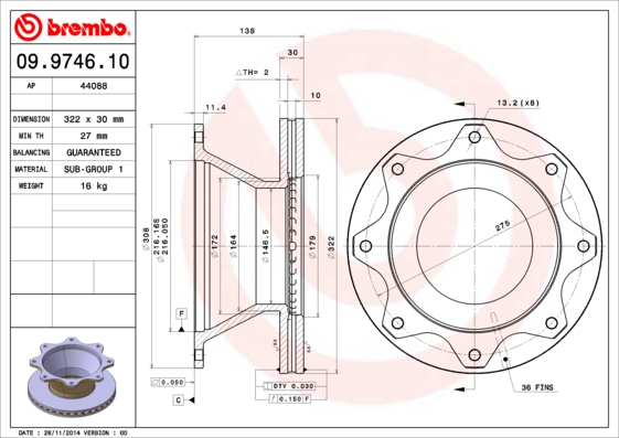 Disc frana 44088 AP
