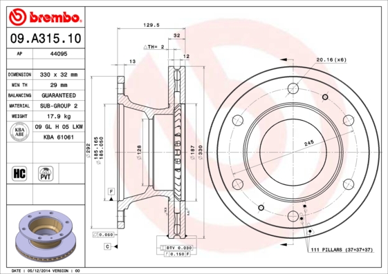 Disc frana 44095 AP