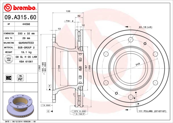 Disc frana 44098 AP