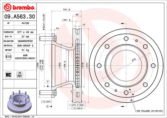 Disc frana 44128 AP