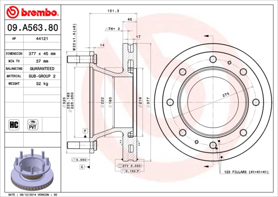 Disc frana 44121 AP