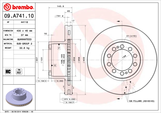 Disc frana 44118 AP