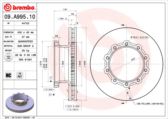 Disc frana 44103 AP