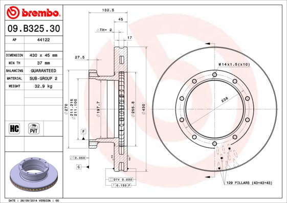 Disc frana 44122 AP