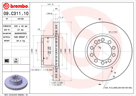 Disc frana 44130 AP